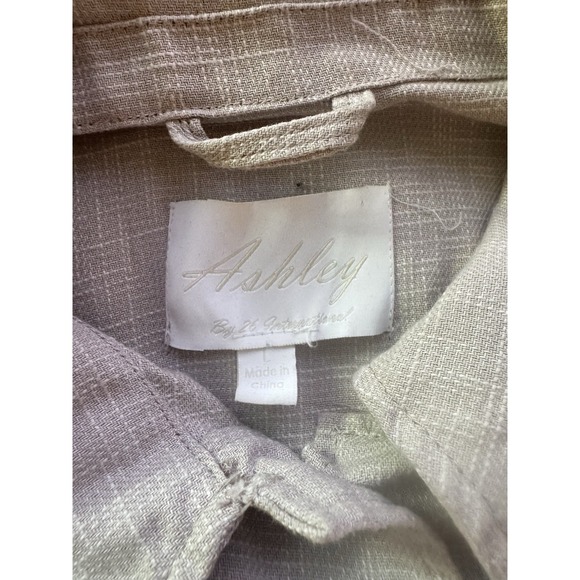 Ashley by 26 International Women's Sz L Beige Tunic‎ Shirt Pockets Casual - Picture 3 of 6